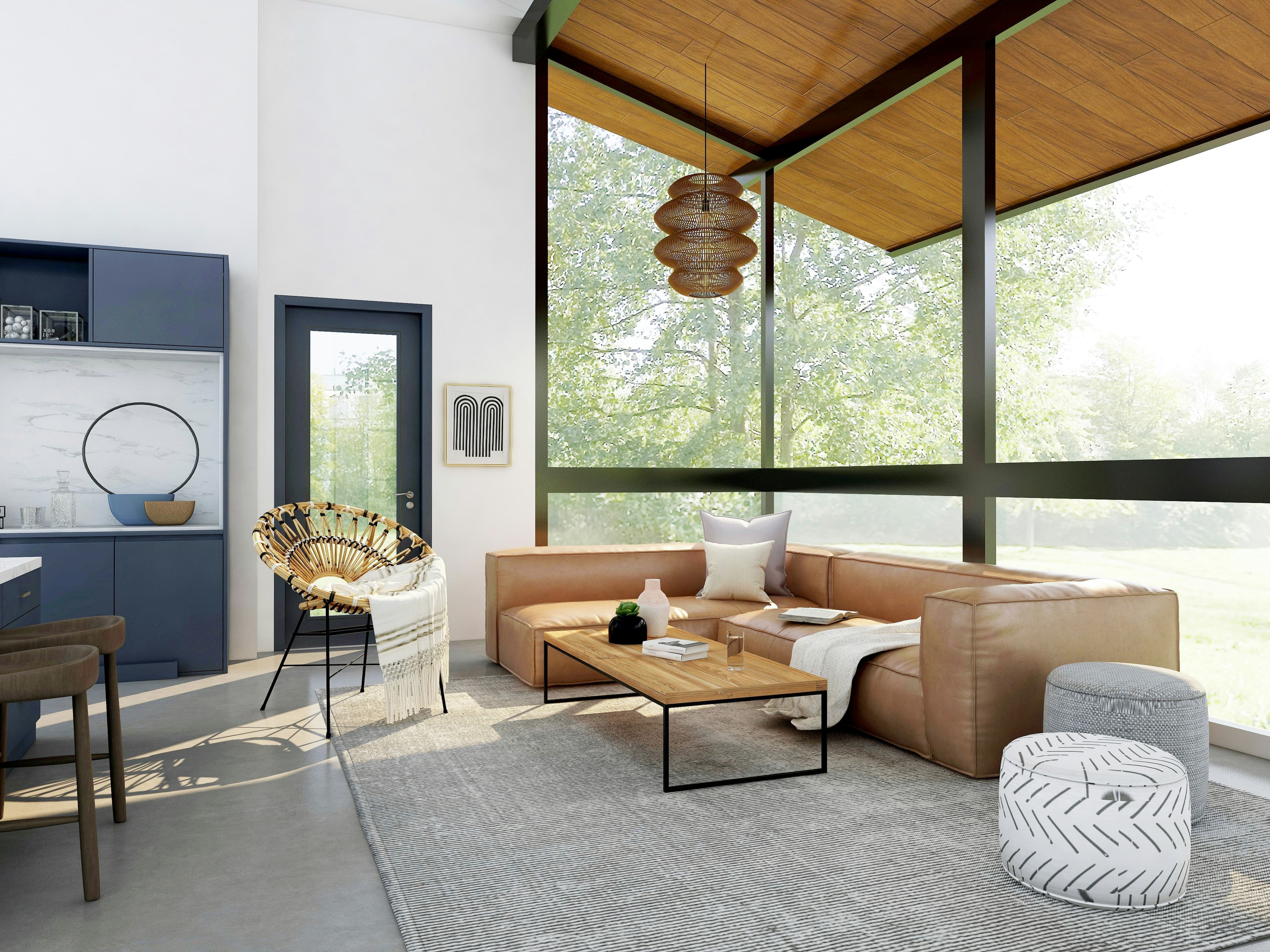 Sunlit Modern Living Room